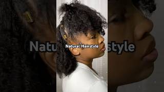 Quick Natural Hairstyle Idea Half Up Half Down with a Twist 🌸 short explore explorepage [upl. by Ardnaid664]