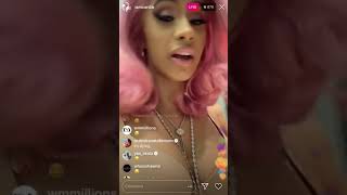 Cardi B Talks about Giving Offset Head On Instagram Live HILARIOUS [upl. by Sesiom114]