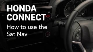 Honda Connect How to use the satellite navigation system [upl. by Ahsatel]