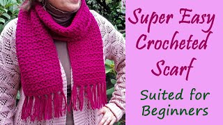 CROCHET Super Easy Crochet Scarf for Beginners [upl. by Nerin]