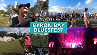 We got FREE TICKETS Volunteering at Byron Bay Bluesfest Music Festival Camp Life amp Live Music [upl. by Inele753]