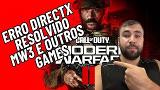 COMO RESOLVER O ERRO DE DIRECT X 11 NO WINDOWS PARA CORRIGIR ERRO DE JOGOS COMO MW3 E OUTROS GAMES [upl. by Ailema498]