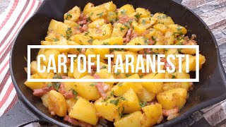 Cartofi Taranesti  Reteta Delicioasa de Cartofi Taranesti cu Bacon si Ceapa la Tigaie [upl. by Gowrie]