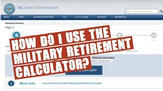 How to Use The Military Retirement Calculator  E7 Retirement Pay [upl. by Merline]