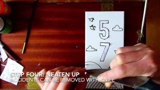 Tile painting tutorial  how to make your own ceramic house number sign [upl. by Pisarik874]