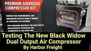 Testing The New Black Widow Dual Air Compressor From Harbor Freight [upl. by Ive196]