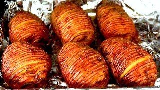 How to make HASSELBACK POTATOES recipe Baked Potato [upl. by Joo146]