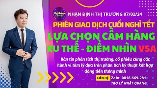 🔥🔥 CỔ PHIẾU HÔM NAY  NHẬN ĐỊNH THỊ TRƯỜNG 0702 LỰA CHỌN CẦM HÀNG QUA TẾT THEO DÒNG TIỀN CÁ MẬP 🍀🍀 [upl. by Attolrahc]