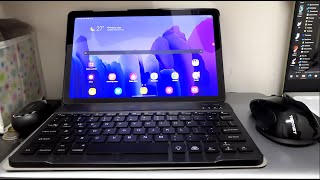 How to Pairing Bluetooth keyboard to Samsung Tablet A7 2020 and Bluetooth wake device trick [upl. by Enyaj]