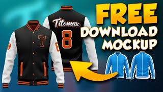 FREE VARSITY JACKET MOCKUP DESIGN FREE JACKET MOCKUP PSD [upl. by Peedus]