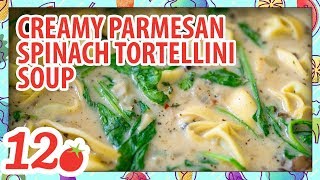 Creamy Parmesan Spinach Tortellini Soup [upl. by Harihs913]