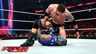 Rey Mysterio vs Bad News Barrett Raw April 7 2014 [upl. by Wainwright]