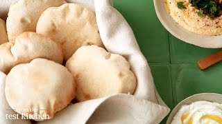 Homemade Pocket Pitas  From the Test Kitchen [upl. by Reppep]