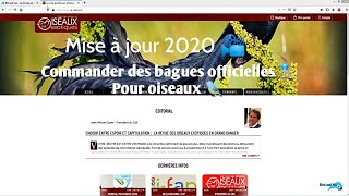 Tuto Comment Commander des bagues officielles pour oiseaux 2021 [upl. by Eniluqcaj]