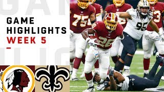 Redskins vs Saints Week 5 Highlights  NFL 2018 [upl. by Recnal331]