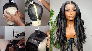 STEP BY STEP  Make a FLAT Closure Wig  VERY Beginner Friendly [upl. by Ellevart]