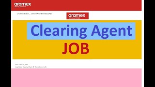 Aramex Company Job Dubai CLEARING AGENT [upl. by Adrien]