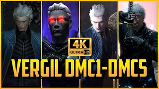 Every Vergil Moment From DMC1DMC5SE In 4K【Devil May Cry 5 Special Edition】 [upl. by Anialram]