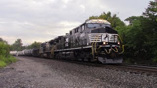 Trainspotting NS 4859 exBNSF with K5LLA horn leads a NS manifest through Tateville KY [upl. by Elocan196]