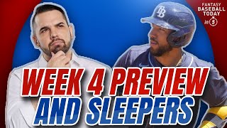 Week 4 Preview TwoStart Pitchers amp Sleeper Hitters  Fantasy Baseball Advice [upl. by Rock202]