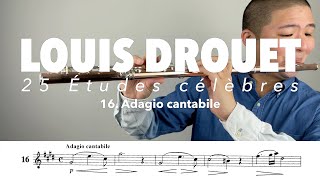 Drouet Flute Etude 16  Adagio Cantabile from 25 Études célèbres [upl. by Geminian]