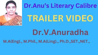 Introducing my YouTube Channel DrAnus Literary Calibre Trailer Video DrVAnuradha [upl. by Ydnamron]