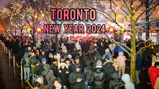 2024 Toronto New Year’s Eve FIREWORKS Celebration Countdown January 1 2024 [upl. by Oshinski]