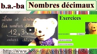 Baba cours Maths CM2  Lire et écrire les nombres décimaux [upl. by Chasse688]