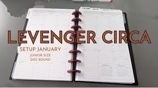 2024 January life planner setup  Junior size  Levenger Circa  Plan with Me [upl. by Roi382]