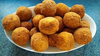 Çıtır Çıtır Patates Topları Tarifi  Potato Balls Recipe  Bizim Terek Yemek Tarifleri [upl. by Anwahsal]