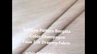 Softline Faux Silk Drapery Fabric Borgata Champagne [upl. by Medin]