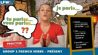 Practise your French Group 1 quotERquot Verbs  PRÉSENT [upl. by Mosenthal]