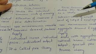 Difference between microeconomics amp macroeconomics class 12 [upl. by Wiersma483]