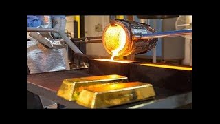 Tanishq  Melting Gold into bars  Gold melting Job [upl. by Deck]