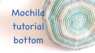 Tutorial Mochila Bag bottom  how to crochet  how to start tapestry [upl. by Ailongam]