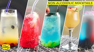 5 NonAlcoholic Mocktail Drinks  Recipe By Yum Lounge [upl. by Ahtelra561]