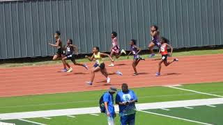 Ava Moore Giovanna Gonzales Gallien HTH 100m  2024 Pearland Speed Meet [upl. by Sanchez]