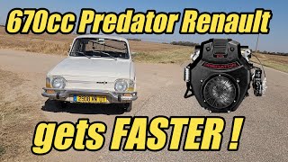 S4 E33 The twin carburetor 670 cc predator powered Renault is repaired and now even faster [upl. by Iot]