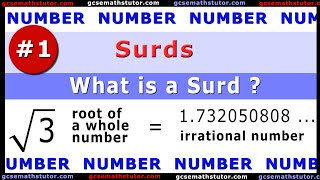 Surds 1  What is a Surd [upl. by Aivitnahs]