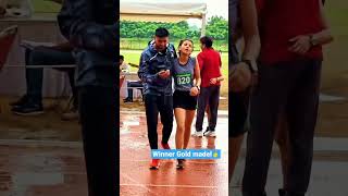 athletics motivation  viral video  yogita wolker  hariyana state gold medal  trending video [upl. by Newman728]