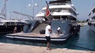 PHOENIX 2 Yacht • Sebastian Kulczyks 160 M Superyacht docking in Antibes [upl. by Clovis]