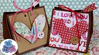 Como Hacer Bolsas de Papel para Regalo Cajas de Papel Decorado DIY Pintura Facil [upl. by Nosnibor]