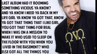 Drake x Come Thru Lyrics [upl. by Niall]