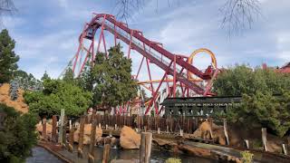 Silver Bullet at Knotts Berry Farm Off Ride Footage  4K Non Copyright [upl. by Sapphira878]