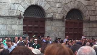 Preparation and practice before Palio di Siena [upl. by Adnilav]