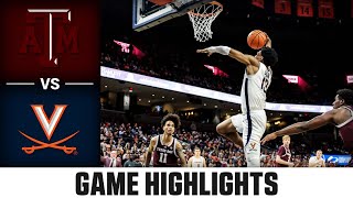 Texas AampM vs Virginia Game Highlights  202324 ACC Men’s Basketball [upl. by Sitarski]