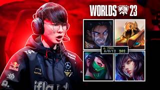 Everything FAKER did at WORLDS 2023  FAKERs 4th TROPHY 🏆 Highlights [upl. by Hoj]