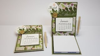 Anleitung AufstellTischkalender mit KalenderDatei zum Ausdrucken │StampinUp® [upl. by Dell]