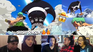 Zoro vs Kuma Shishi Sonson🔥🔥  Reaction Mashup [upl. by Tadich]