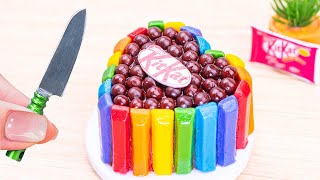 Satisfying Mini Chocolate Cake Recipe 🎂 Sweet Miniature KitKat Cake Decorating 🍫 Rainbow Chocolate [upl. by Harrow]